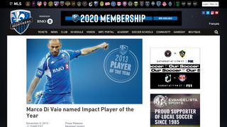 
                            11. Marco Di Vaio named Impact Player of the Year | Montreal Impact