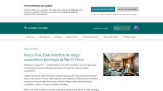 
                            10. Marco Polo Club members to enjoy unparalleled ... - Cathay Pacific