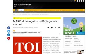 
                            10. MARD drive against self-diagnosis via net | Aurangabad News - Times ...