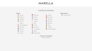 
                            2. Marella Official Website: Select your Delivery Country