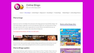
                            12. Maria bingo | Online Bingo