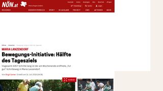 
                            12. Maria Lanzendorf - Bewegungs-Initiative: Hälfte des Tagesziels - noen.at