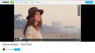 
                            5. Maria McKee - “Surf Suit” on Vimeo
