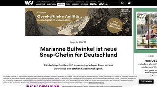 
                            12. Marianne Bullwinkel ist neue Snap-Chefin für Deutschland | W&V