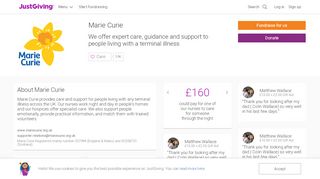 
                            12. Marie Curie - JustGiving