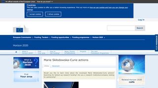 
                            4. Marie Skłodowska-Curie actions | Horizon 2020 - European Commission