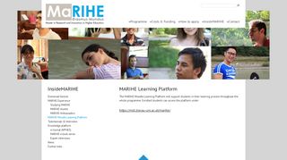 
                            8. MARIHE Moodle Learning Platform - Marihe - Master in Research and ...