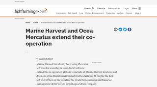 
                            13. Marine Harvest and Ocea Mercatus extend their co-operation ...