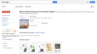 
                            10. Marine Spatial Planning in the Nordic Region: Principles, ...