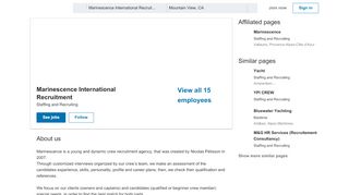 
                            10. Marinescence International Crew Recruitement | LinkedIn