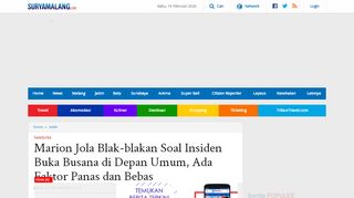 
                            12. Marion Jola Blak-blakan Soal Insiden Buka Busana di Depan Umum ...