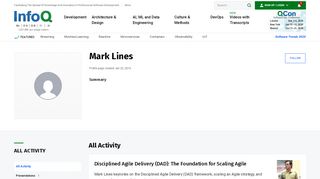 
                            9. Mark Lines' InfoQ Profile