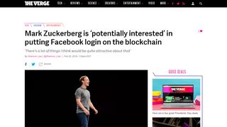 
                            13. Mark Zuckerberg is 'potentially interested' in putting ...