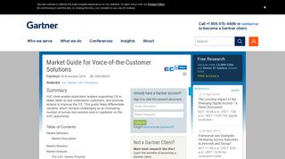 
                            5. Market Guide for Voice-of-the-Customer Solutions - Gartner