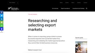 
                            9. Market research and selection tool | NZTE