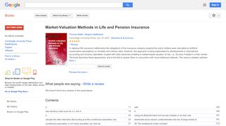 
                            10. Market-Valuation Methods in Life and Pension Insurance