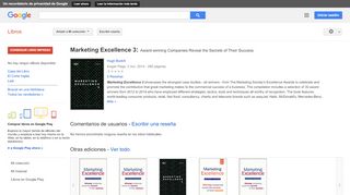 
                            11. Marketing Excellence 3: Award-winning Companies Reveal the Secrets ... - Resultado de la Búsqueda de libros de Google