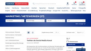 
                            13. Marketing / Netzwerken | Hamburger Volkshochschule