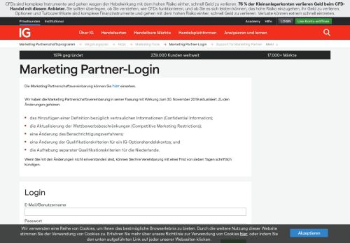 
                            3. Marketing Partner-Login - IG.com