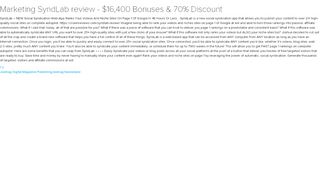 
                            13. Marketing SyndLab review - $16,400 Bonuses & 70% Discount