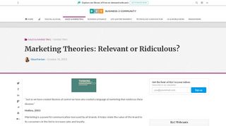 
                            13. Marketing Theories: Relevant or Ridiculous? - Business 2 Community