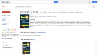 
                            6. Marketing Your Startup: The Inc. Guide to Getting Customers, Gaining ...