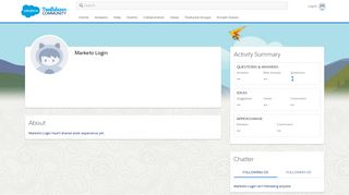 
                            11. Marketo Login - Salesforce Trailblazer Community