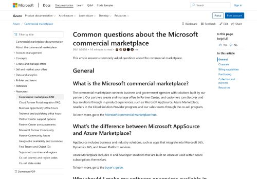 
                            10. Marketplace FAQs - Microsoft Azure