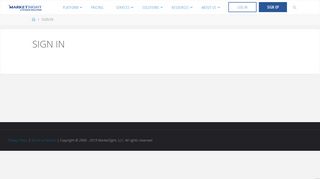 
                            10. MarketSight Application Sign In