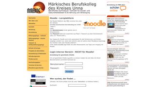 
                            5. Märkisches Berufskolleg Unna: Moodle|Login|Suche