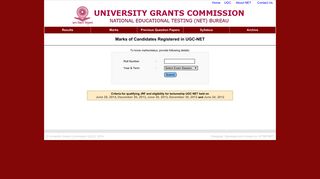 
                            9. Marks of Candidates Registered in UGC-NET - University Grants ...