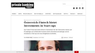 
                            12. Markteintritt in Deutschland: Österreich-Fintech bietet Investments in ...