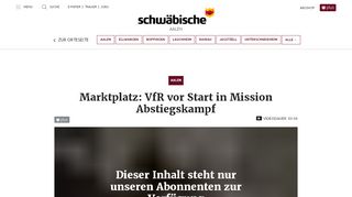 
                            5. Marktplatz: VfR vor Start in Mission Abstiegskampf