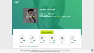 
                            12. Markus Cerenak - Infopreneur & Blogger - MarkusCerenak.com | XING