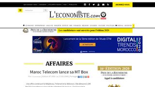 
                            12. Maroc Telecom lance sa MT Box | L'Economiste