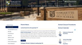 
                            11. Marquette University High School - Parent