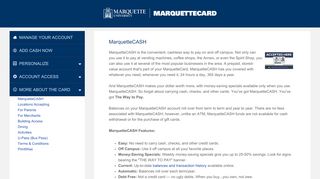 
                            7. MarquetteCASH - Marquette Card