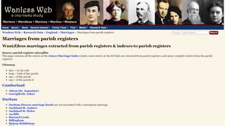 
                            12. Marriages from parish registers « Wanless Web