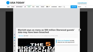 
                            7. Marriott data breach may affect 500 million Starwood hotel guest