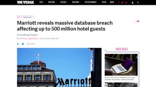 
                            12. Marriott reveals massive database breach affecting up to 500 million ...