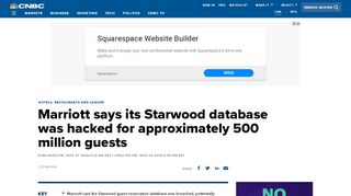 
                            8. Marriott says its Starwood database was breached on approximately ...