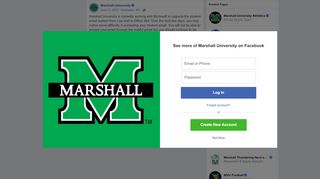 
                            8. Marshall University is currently working... - Marshall University ...