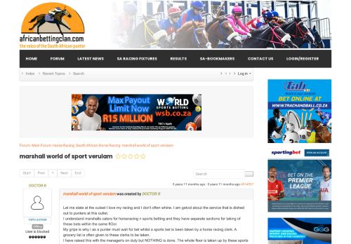 
                            7. marshall world of sport verulam - African Betting Clan