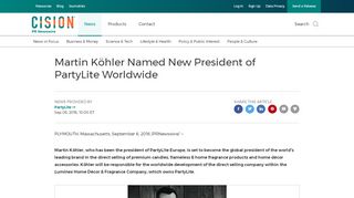 
                            7. Martin Köhler Named New President of PartyLite Worldwide