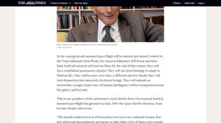 
                            13. Martin Rees: keep gazing at the stars and avoid terror bugs | News ...