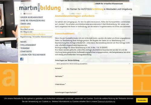 
                            3. martin Weiterbildung - Anmeldung