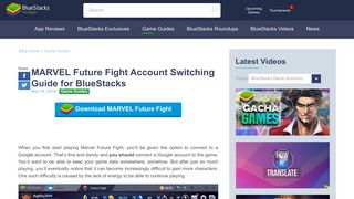 
                            5. MARVEL Future Fight Account Switching Guide for BlueStacks