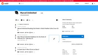 
                            12. Marvel Unlimited - Reddit