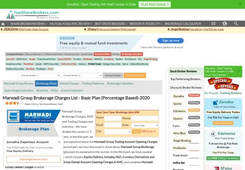 
                            9. Marwadi Group Brokerage Charges | Basic Plan (Percentage Based ...