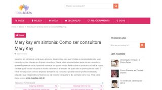 
                            12. Mary Kay em Sintonia → Como ser consultora Mary Kay | Revender